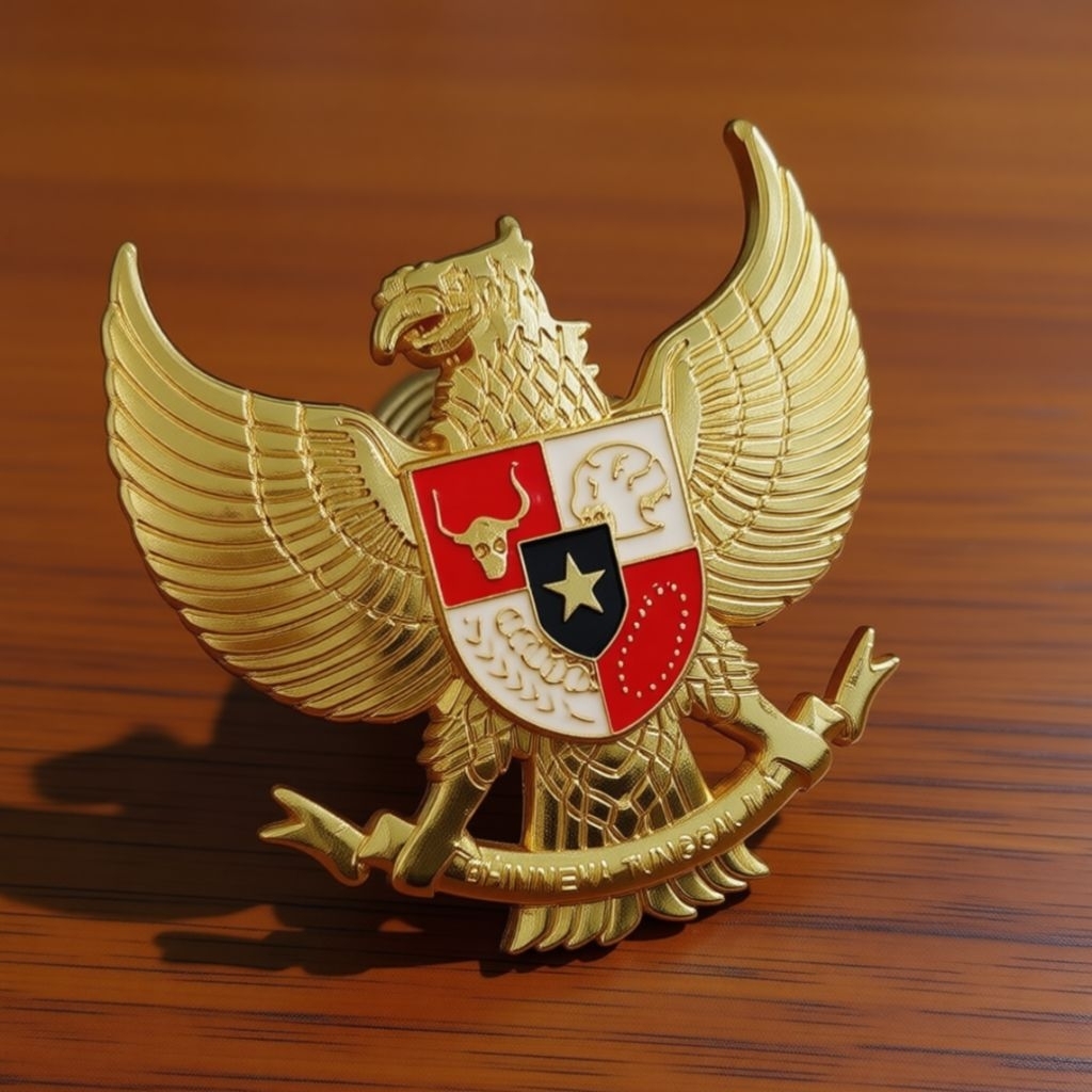 Pin Garuda magnet kuningan bangkok ukuran 5 cm