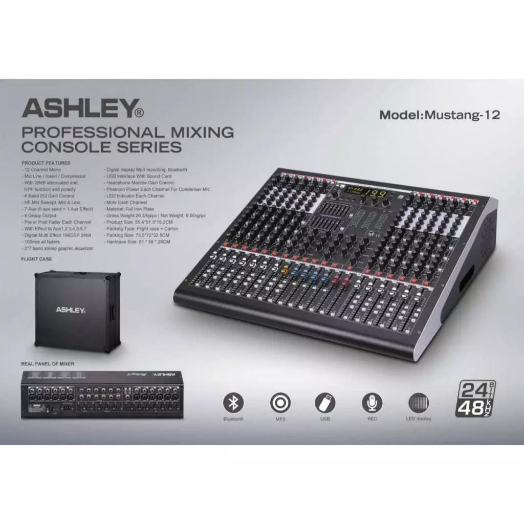 Mixer ASHLEY MUSTANG 12 MUSTANG12 Original 12 Channel 199dsp New Free Koper dB_Sound