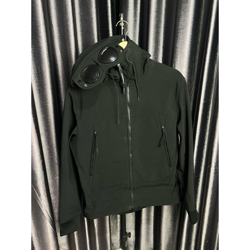 SOFTSHELL CP COMPANY GOGGLE SHELLL R JACKET BLACK
