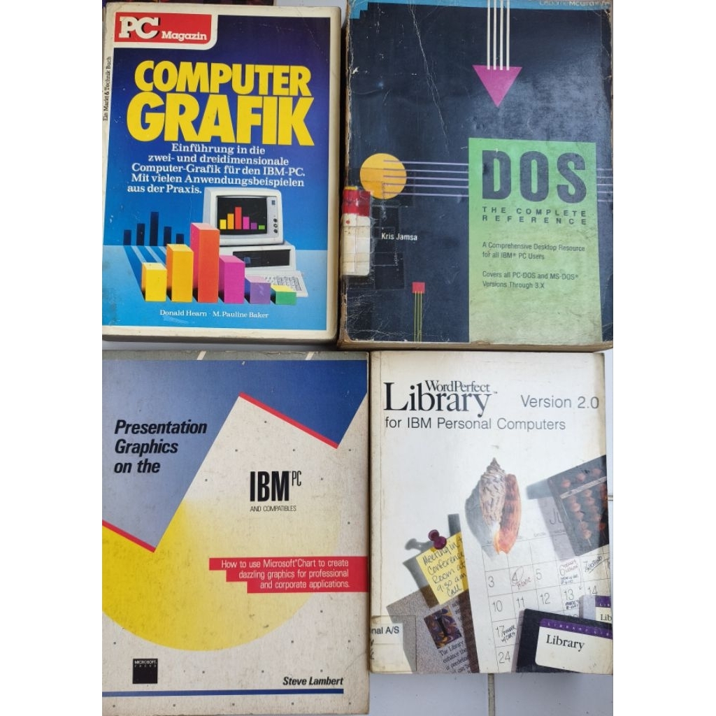 BUKU DOS IBM/PRESENTATION GRAPHICS ON THE IBM/COMPUTER GRAFIK PC MAGAZINE IBM/WORLD PERFECT LIBRARY 
