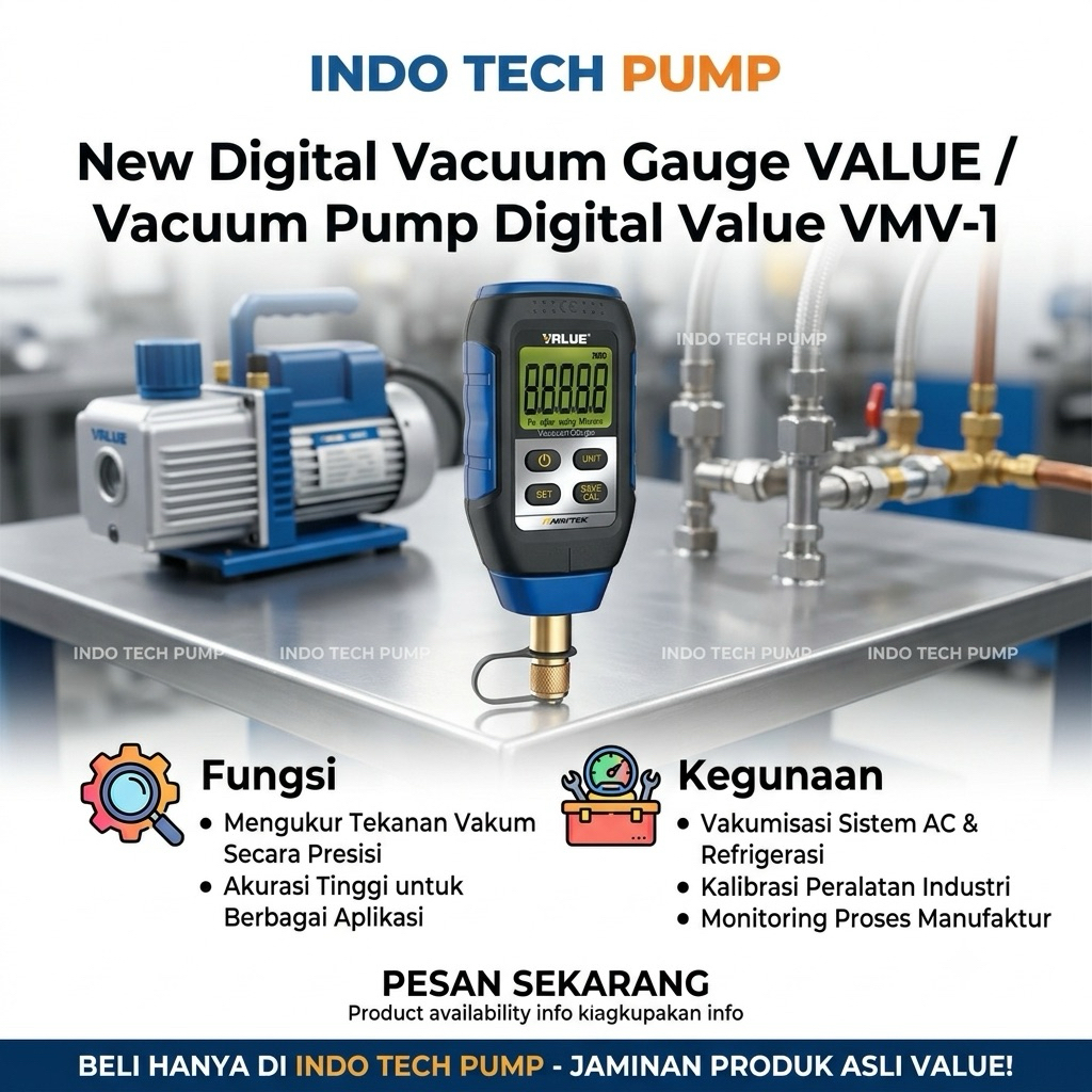 Digital Vacuum Gauge VALUE / Vacuum Pump Digital Value VMV-1