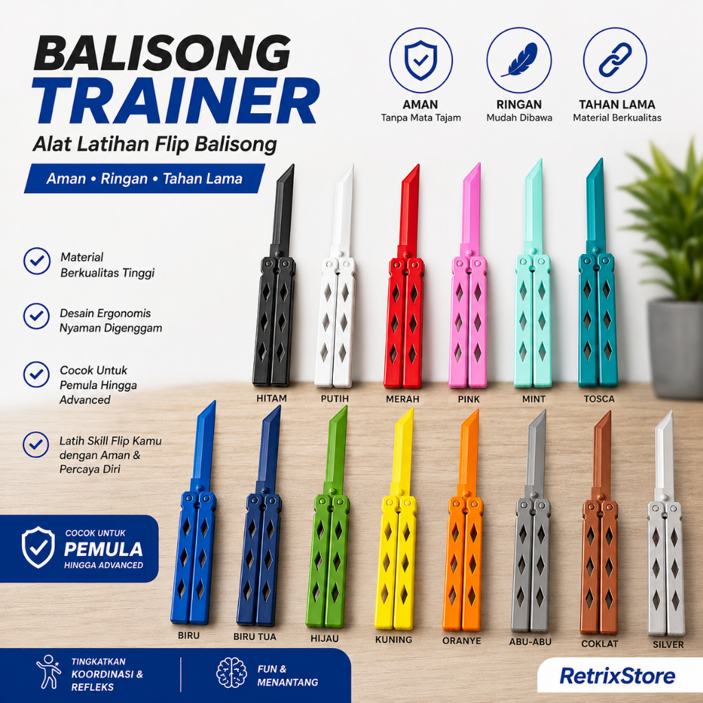 Valorant Butterfly Knife Balisong Trainer Untuk Latihan