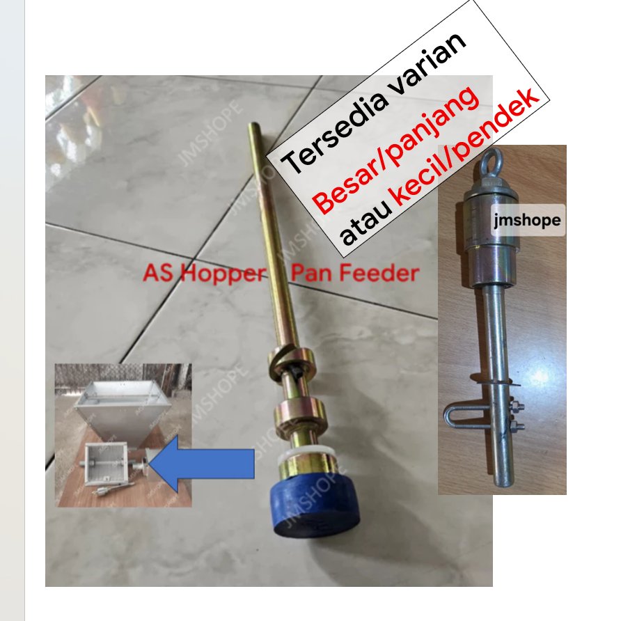 Batang AS Hopper Model Panjang Pan Feeder Kandang Ayam Box Dinamo Tempat Pakan bearing Otomatis Spar