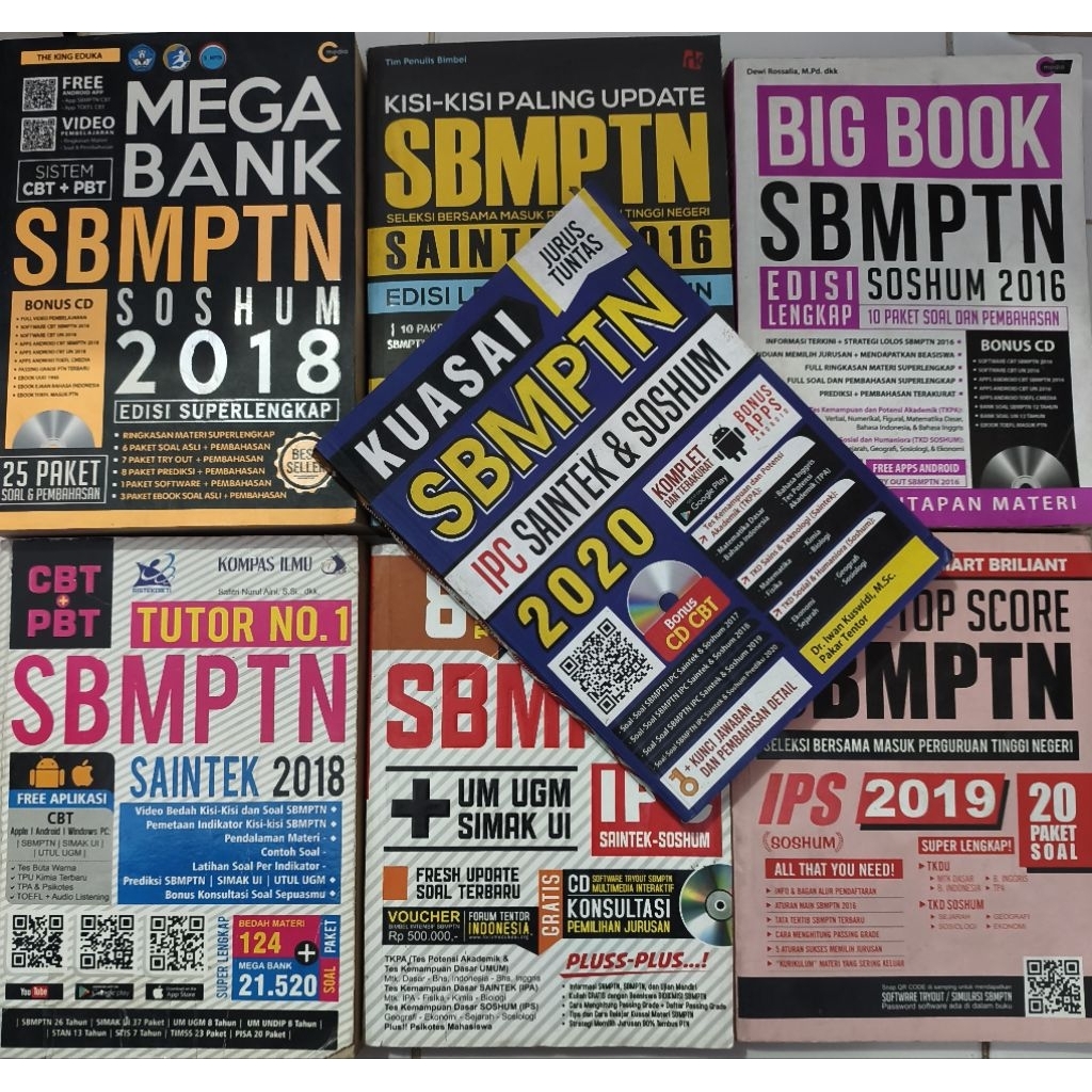 BUKU KUASAI SBMPTN IPC/TOP SCORE SBMPTN IPS/SUPER BANK SBMPTN IPC/BIG BOOK SBMPTN/TUTOR SBMPTN SAINT