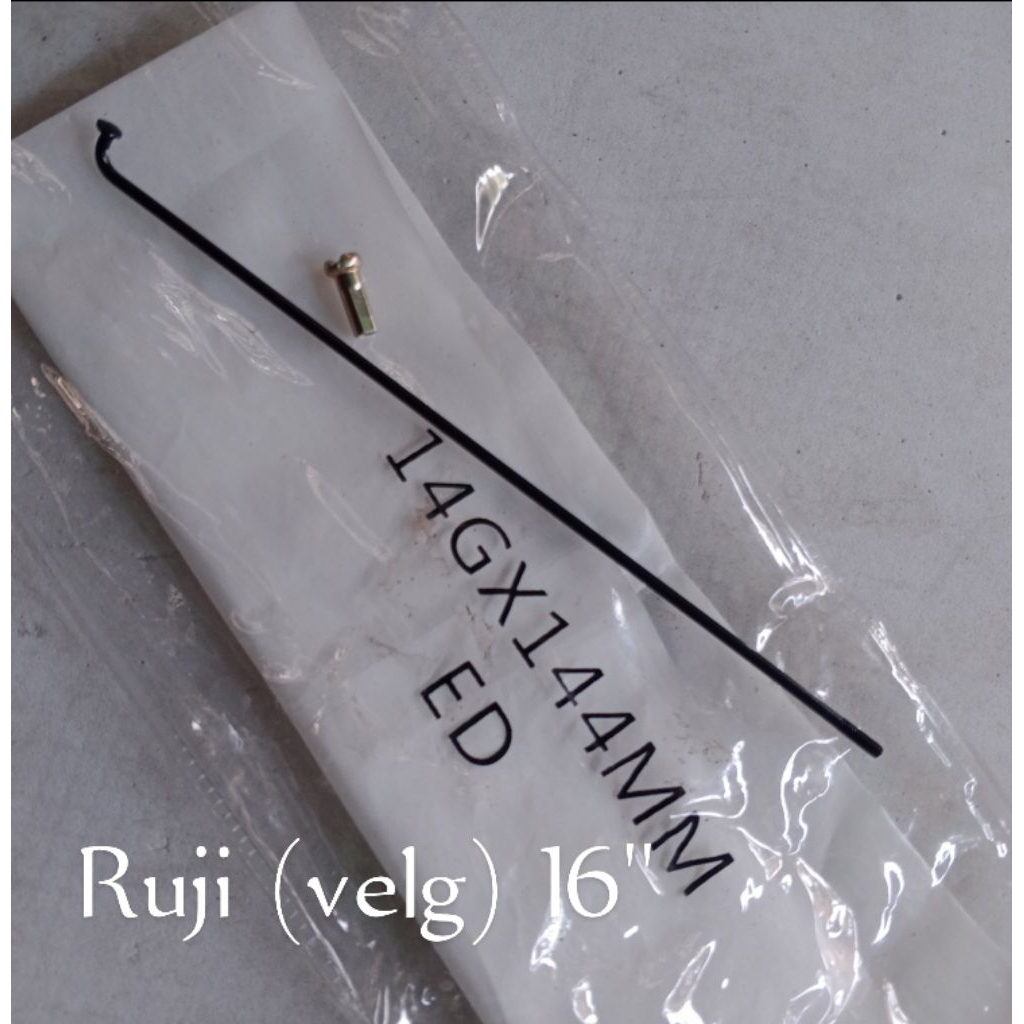 Ruji Jari Jari Sepeda 16" Spoke + Nipple (@36 pcs)