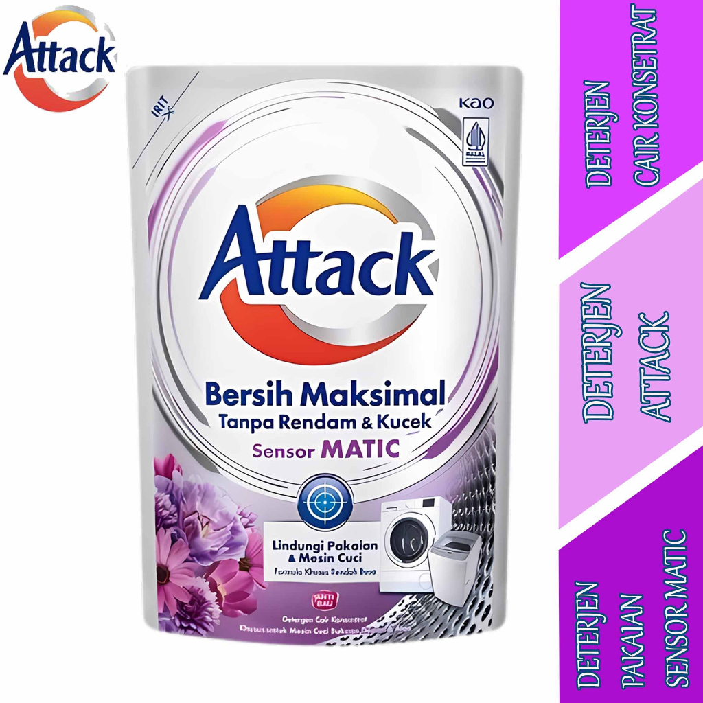 Deterjen Pakaian Sensor Matic - Attack Matic - Deterjent Cair Konsentrat - 1200ml