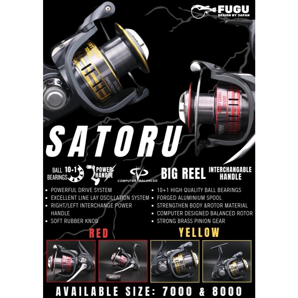 Reel Laut / Sungai FUGU SATORU 7000 Power Handle