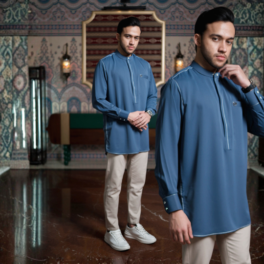 DNine Thobes Kemeja Koko Sulthan Series Baju Koko Pria Premium Slim Fit Anti UV Modern Umroh