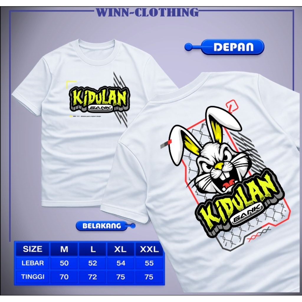 KAOS T-SHIRT KIDULAN GANK KAOS KATA KATA VIRAL TERBARU