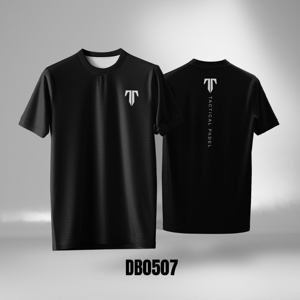 Jersey Baju Kaos Olahraga Tactical Padel Tennis Premium Hitam