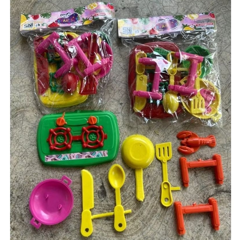 Mainan masak masak an satu set kompor uk kecil/kicen set mini