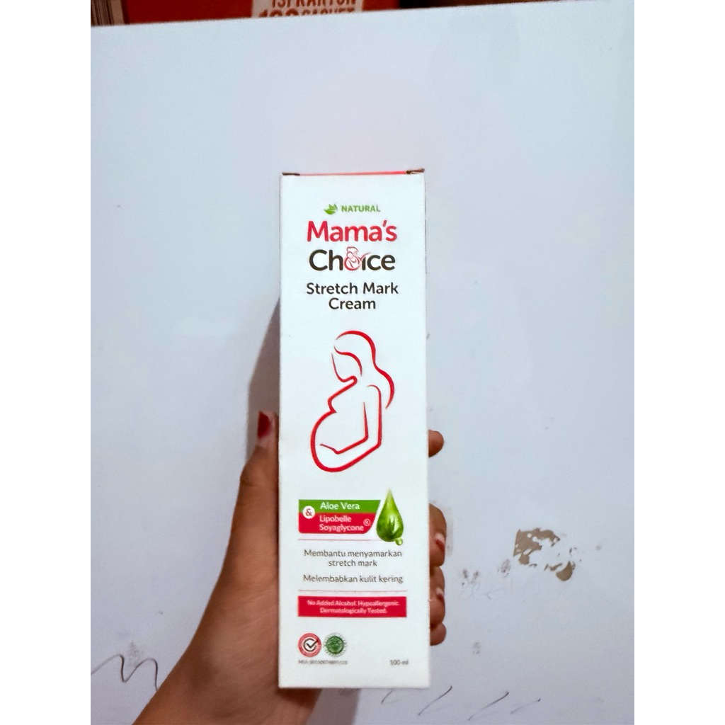 Krim Stretch Mark Mama’s Choice - Aman untuk Ibu Hamil & Menyusui, Melembapkan dan Mengurangi Gatal