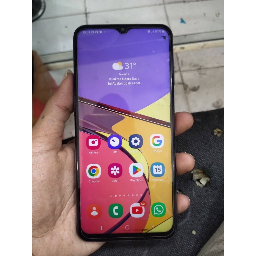 LCD Samsung A13 A23 M33 Original Copotan Minus Ringan