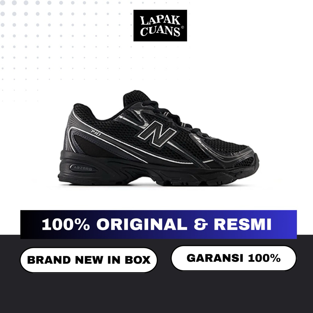 New Balance 740 Black Silver (RESMI PT. MAP)