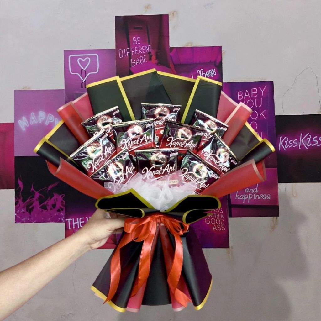 Buket kopi kapal api Buket hadiah cowok buket ultah cowok