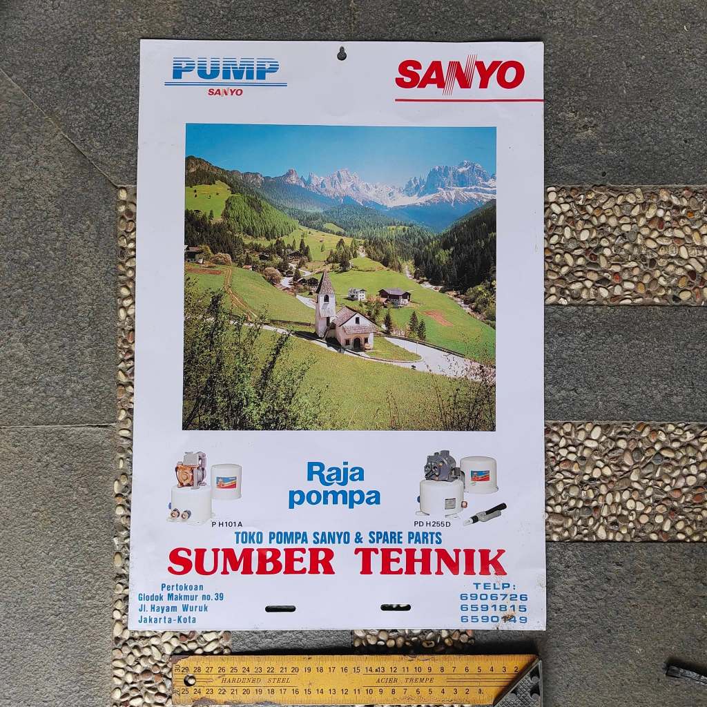 Pajangan Vintage 1993 Iklan kaleng ex kalender