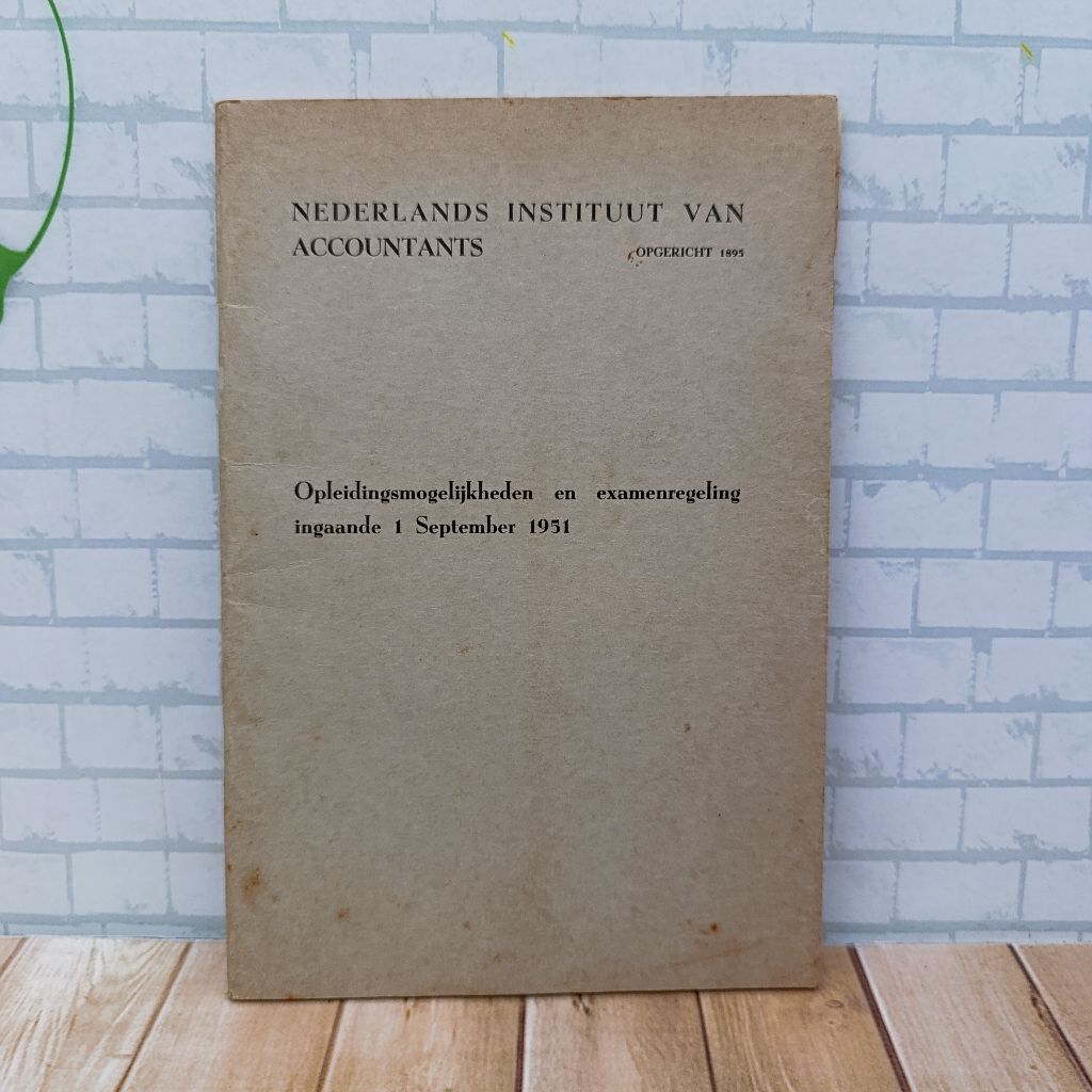 buku antik belanda - buku akuntansi jadul - dokumen vintage belanda 1951
