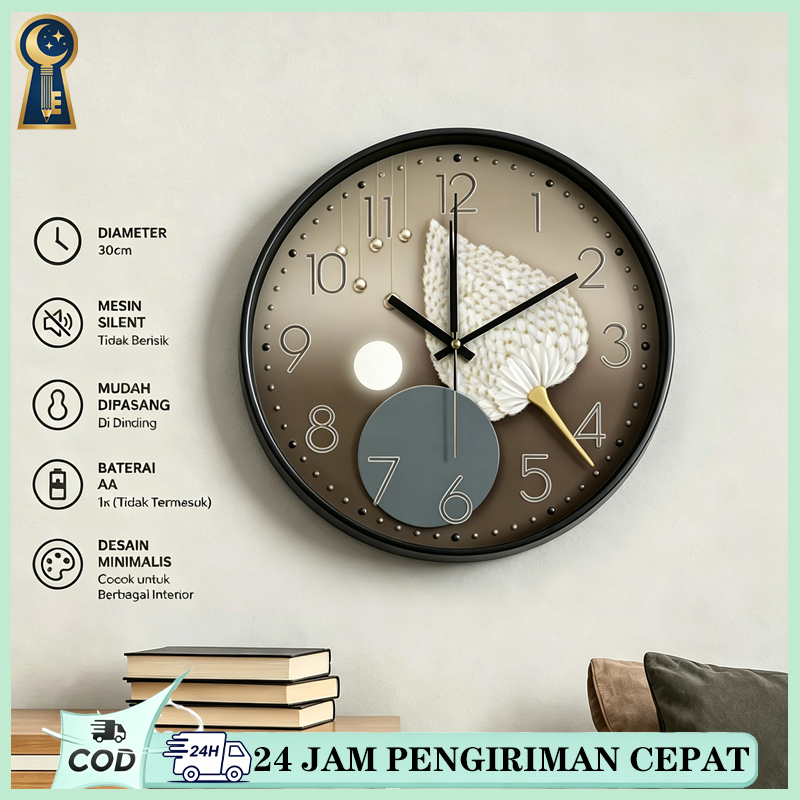 dinding besar estetik Jam dinding besar 30 cm / Jam dinding estetik / Jam dinding minimalis 30 cm / 