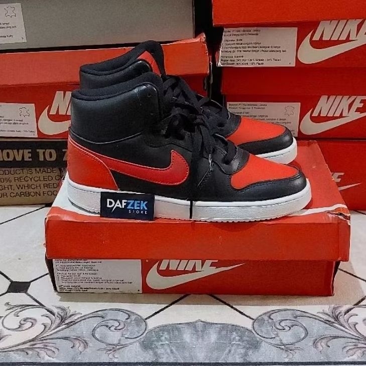 Sepatu Nike Ebernon Mid Bred Red Original Size 41 Casual