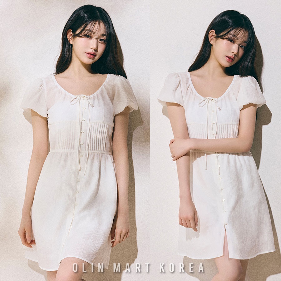 ROLAROLA_RIBBON LACE MINI ONEPIECE WHITE