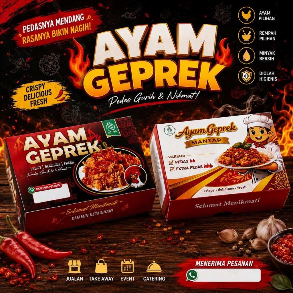 KEMASAN FRIED CHICKEN | BUNGKUS FRIED CHICKEN | BOX FRIED CHICKEN | dus box ayam geprek