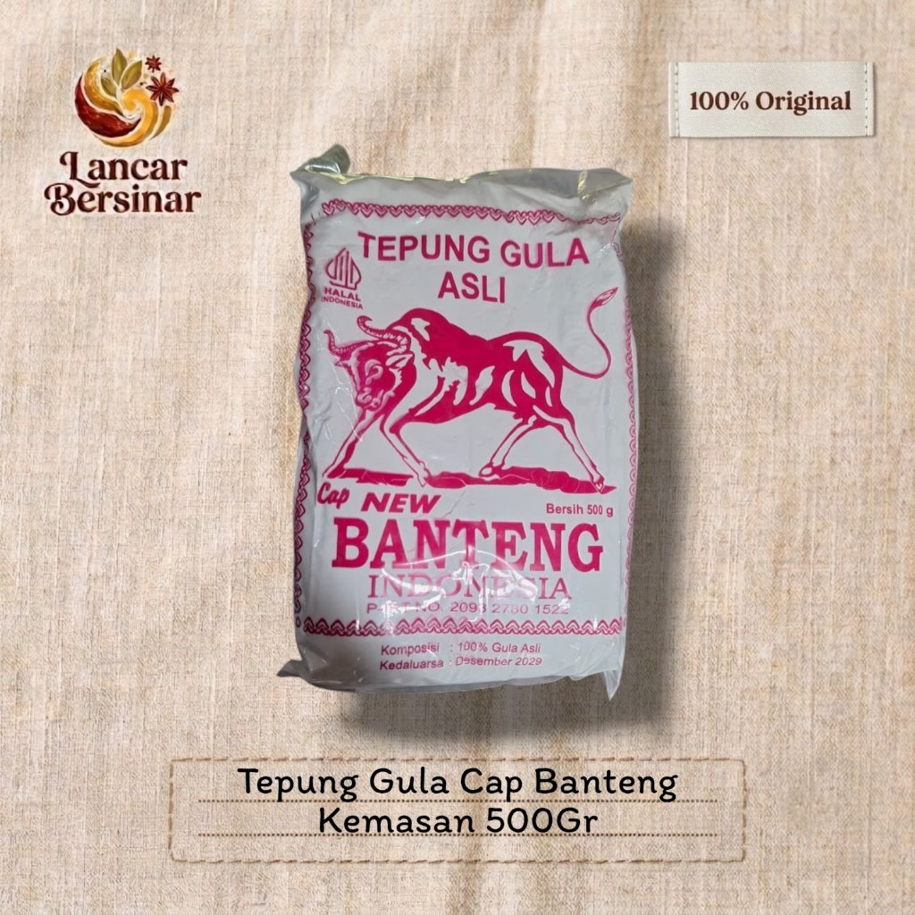 Tepung Gula Asli Cap Banteng Gula Bubuk Cap Banteng 500gr