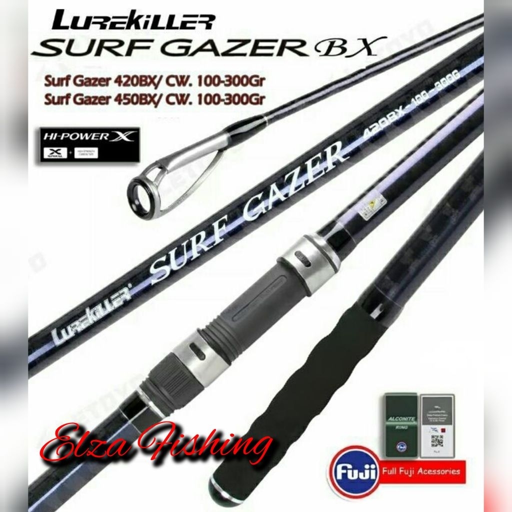 Lurekiller Surf Gazer 420BX & 450BX ll CW. 100-300 Gr ll Full Fuji Acessories