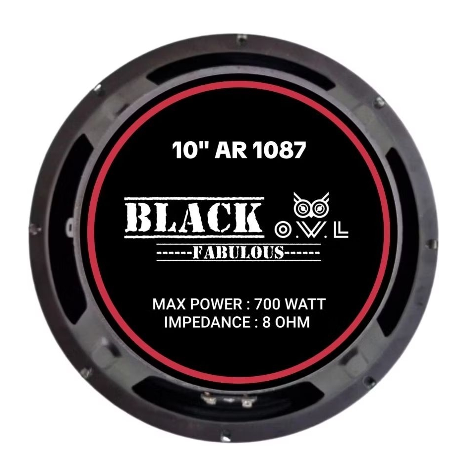 BLACK OWL 10" AR 1087 fabulous komponen speaker 10 inch array 700 Watt 8 ohm premium speaker