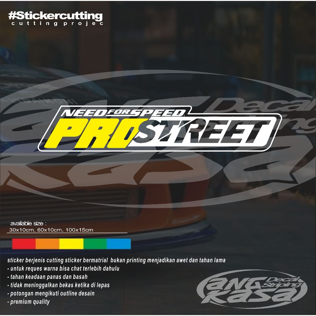 stiker kaca mobil sticker cutting NFSPRO STREET, stiker keren kaca stiker kaca mobil keren