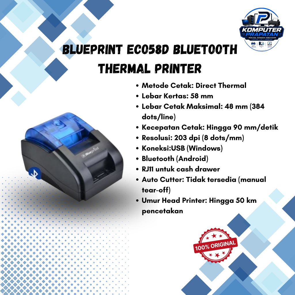 Blueprint ECO58D Bluetooth Thermal Printer