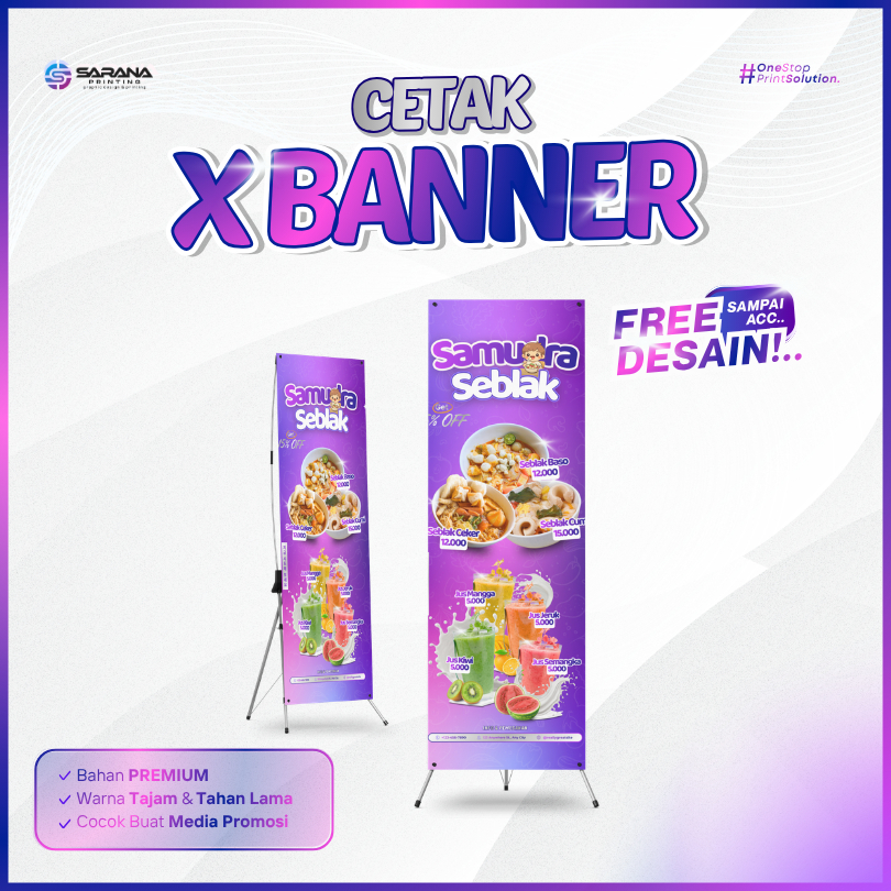 X BANNER / STAND BANNER / CETAK BANNER MURAH PREMIUM