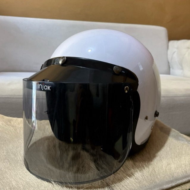 HELM BOGO PREMIUM SNI // FREE KACA  //FULL LEHER