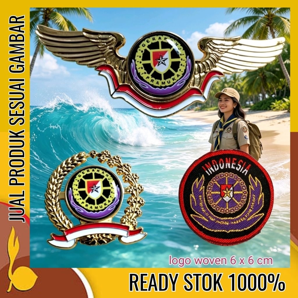 bros pin pembina pramuka kmd kml wing ring pelatih