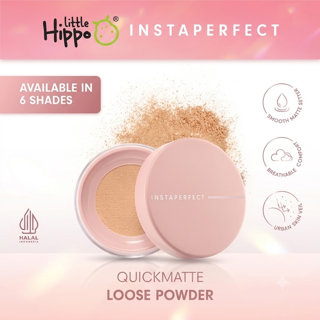 Wardah Instaperfect Quickmatte Loose Powder 9gr Bedak Tabur Wardah Instaperfect