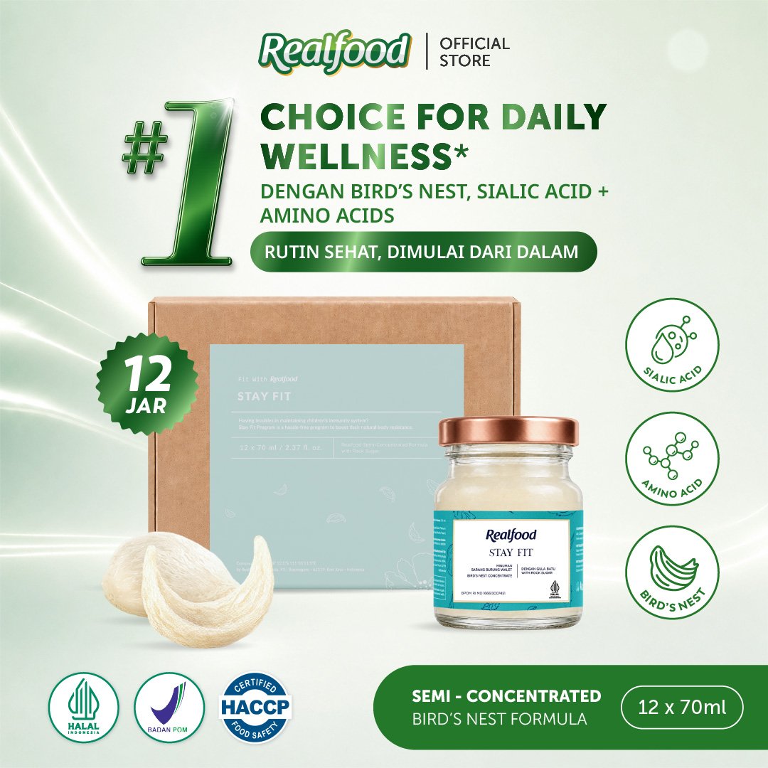 Realfood Stay Fit | Minuman Sarang Burung Walet | Daily Wellness | Nutrisi Harian | Daya Tahan Tubuh
