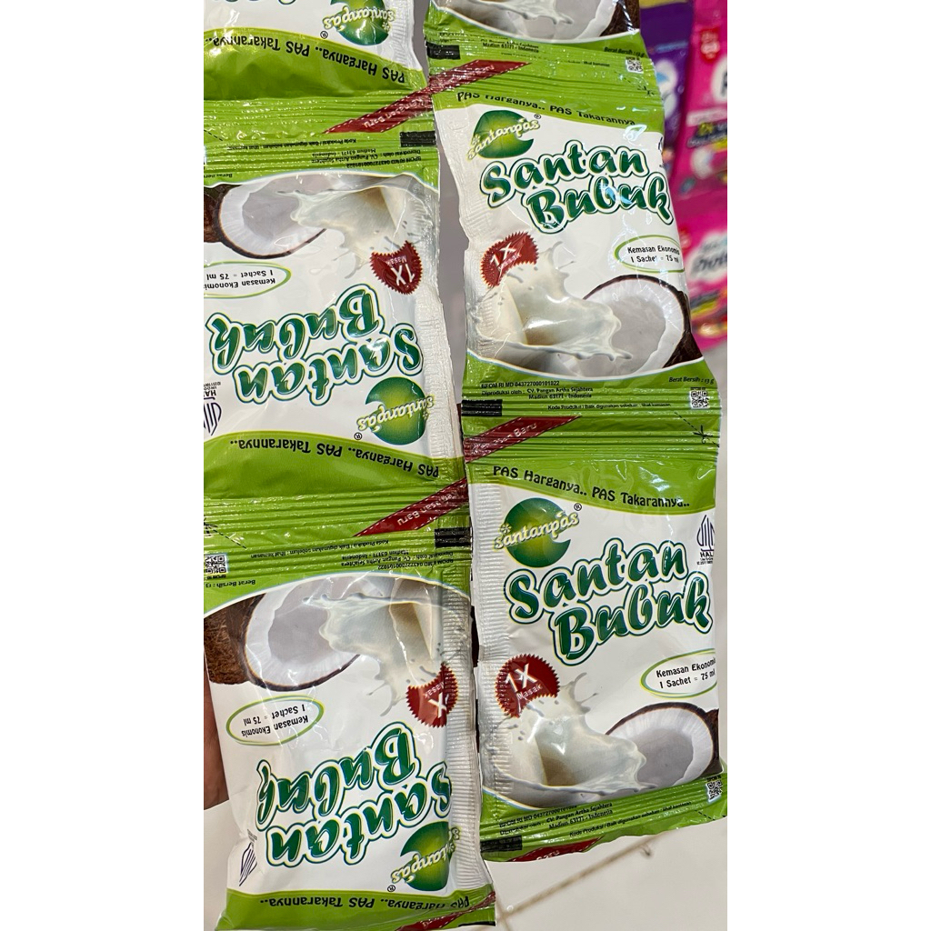santan bubuk santan pas rencengan