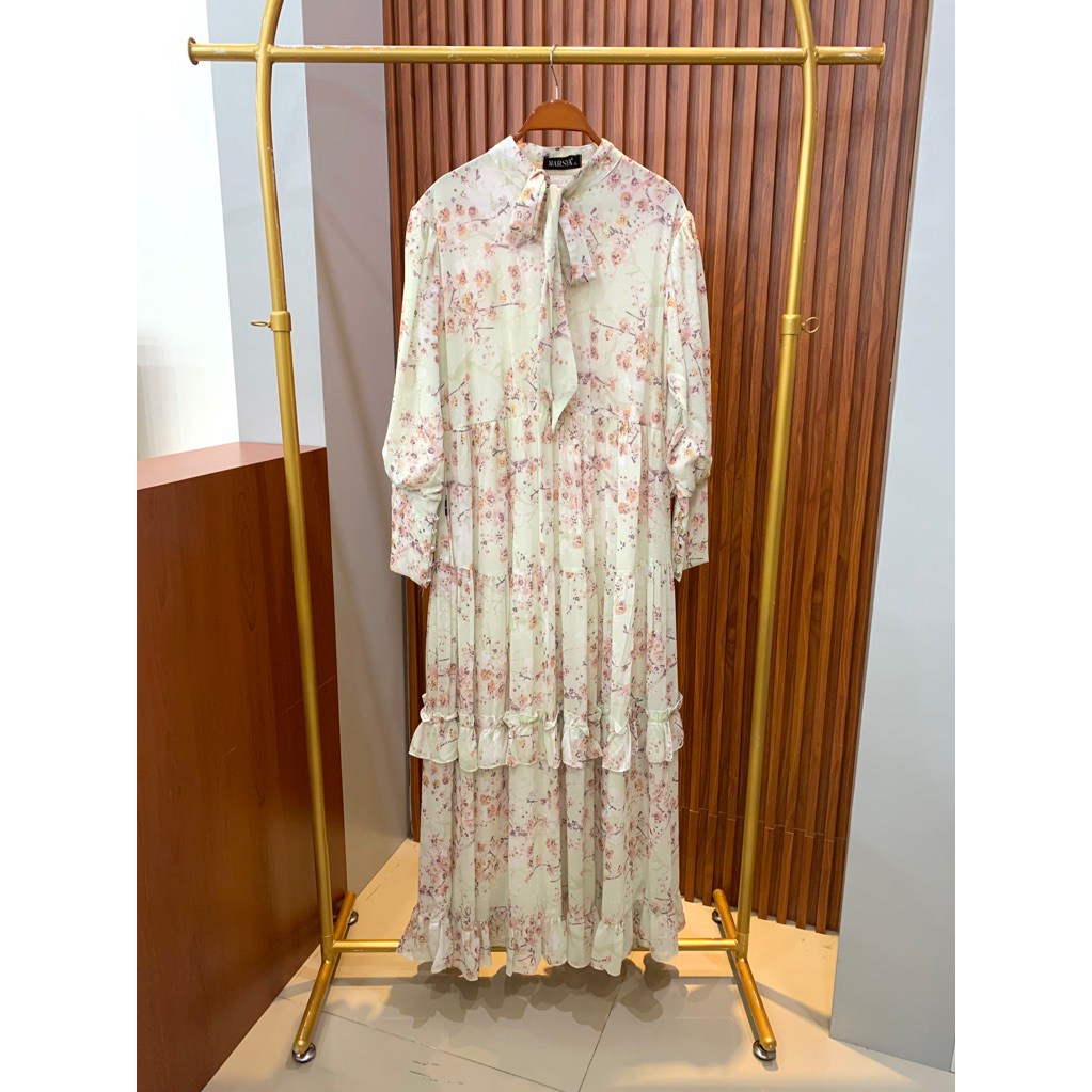 GAMIS CERUTY RUFFLE RIMPEL MOTIF BUNGA