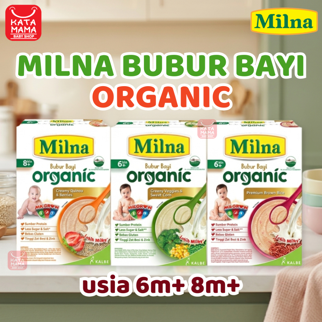 Milna Bubur Bayi Organik / Milna Bubur Organic Bayi 6 Bulan+