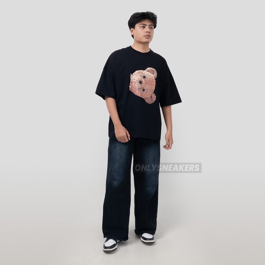 PALM ANGELS BIG BEAR OVER BLACK TEE