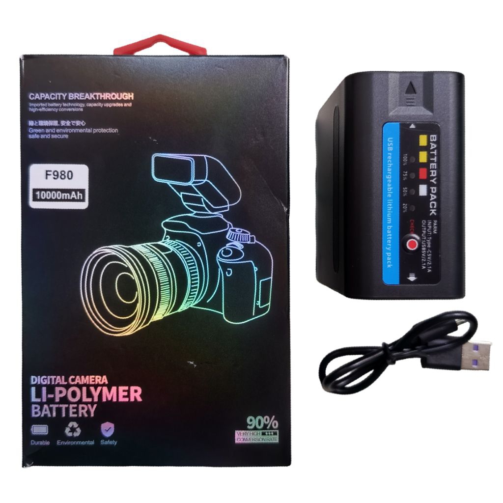 Batrai NP-F980 Sony HXR camera MC2500 Vidio MC 2500 baterai np F980 npF980 batery F970 batere kamera