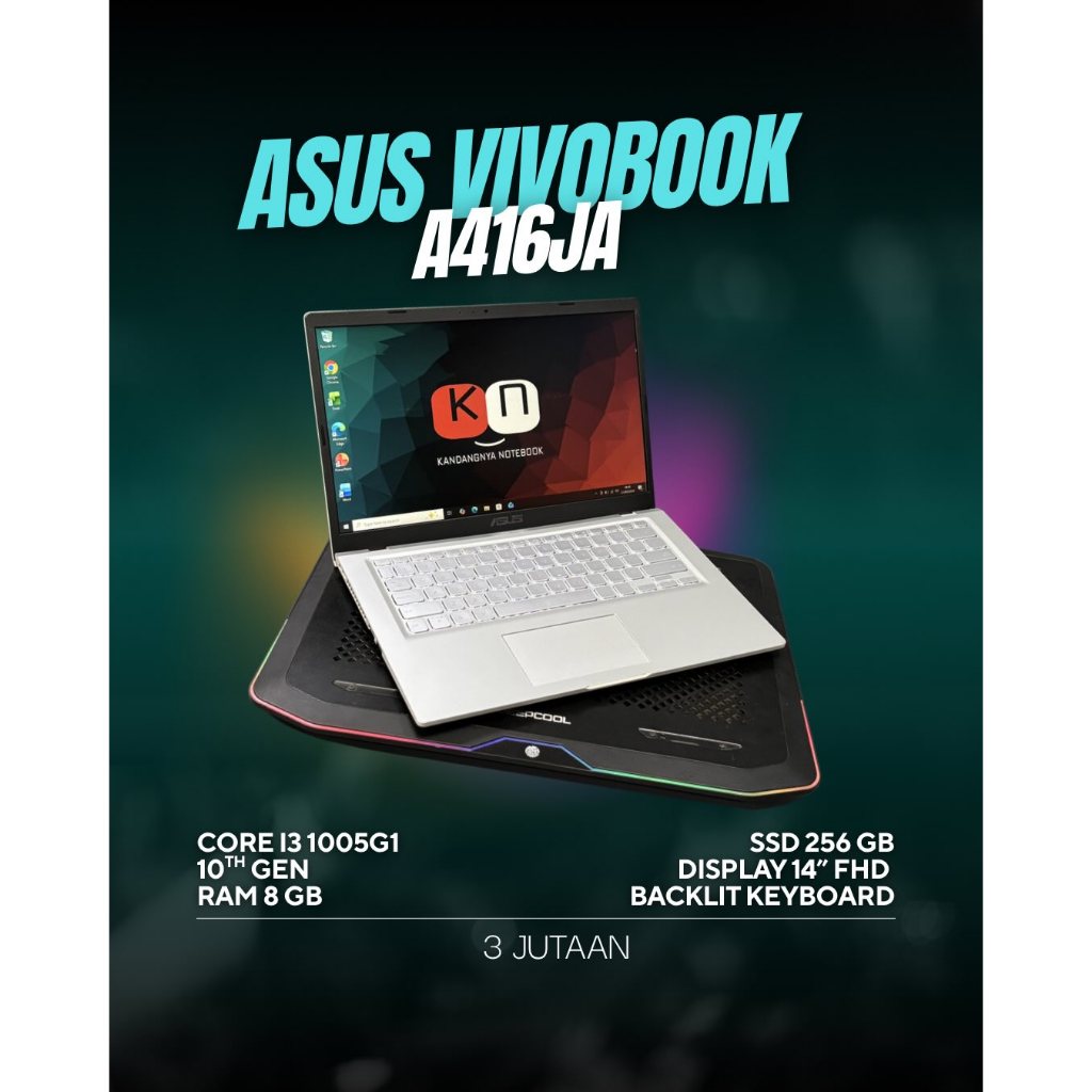 Asus Vivobook A416JA Core i3 1005G1 RAM 8GB 1TB Layar 14inch