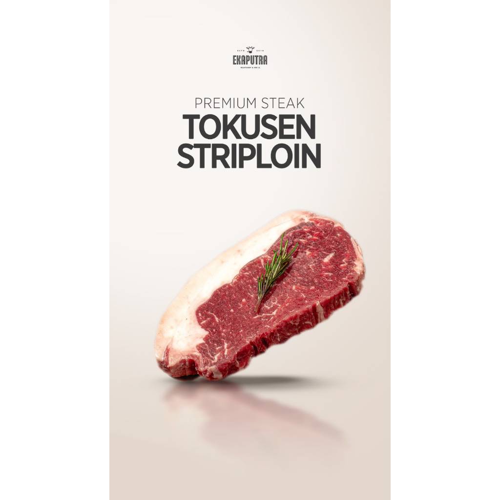 Tokusen Striploin Steak Premium 200 - 250 gram - Ekaputra Meatshop