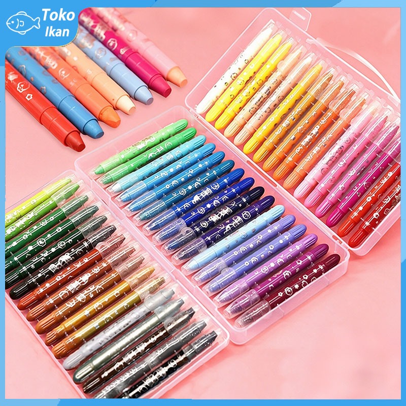 CRAYON GRASP / CRAYON GRASP MATA SEDANG / WATER SOLUBLE CRAYON / KRAYON WARNA / SILKY CRAYON