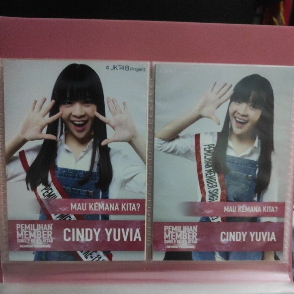 photopack photocard pc cc ex member jkt48 cindy yuvia yupi mau kemana kita pemilihan member single k