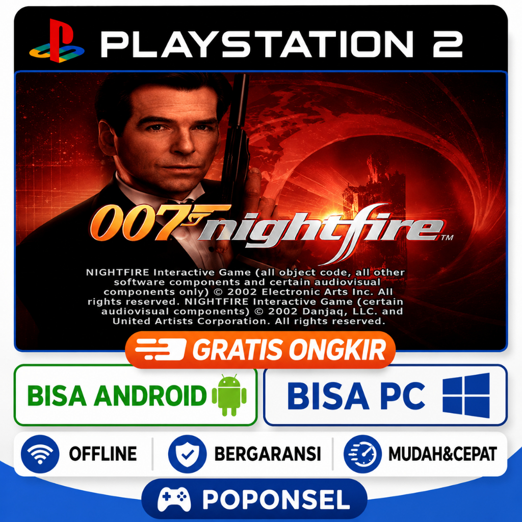 Game ps2 007 James Bond Nightfire PS2 bisa android dan windows/pc