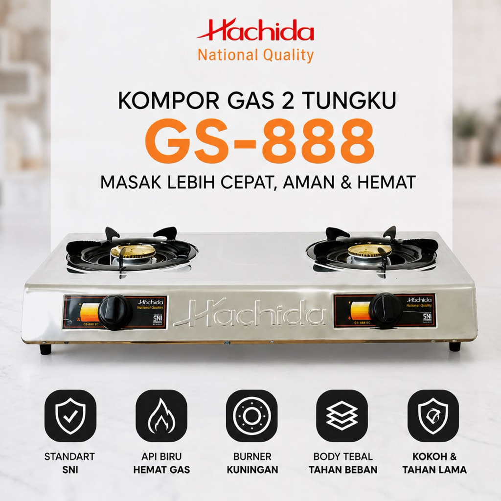 kompor gas dua tungku hachida