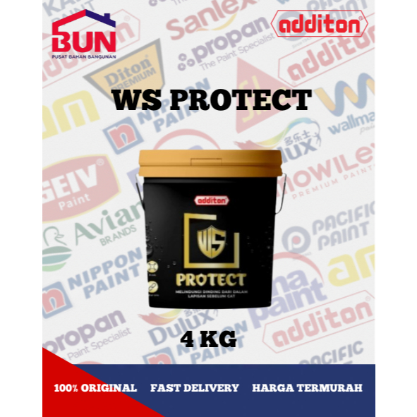 ADDITON WS Protect 4 Kg – Cat Anti Bocor & Waterproofing untuk Dinding Rembes dan Bocor