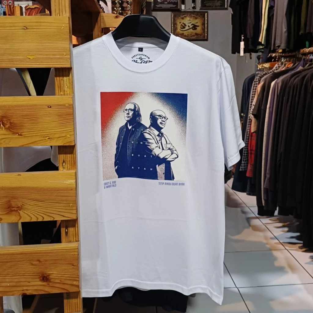 Kaos Musik Legend Ebiet G Ade & Iwan Fals Vintage / Baju Kaos Distro Unisex Oversize Big Size M - 5X