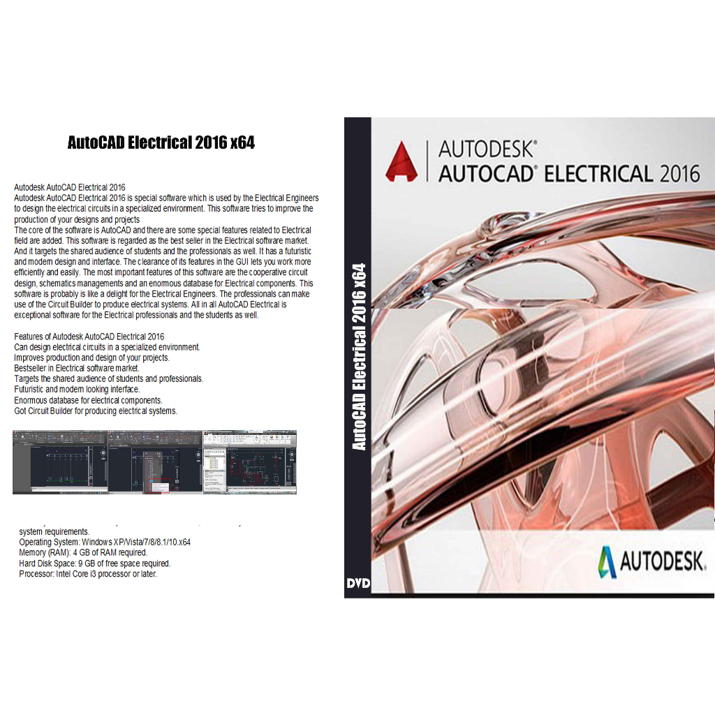 DVD TERLARIS AutoCAD Electrical 2016 x64
