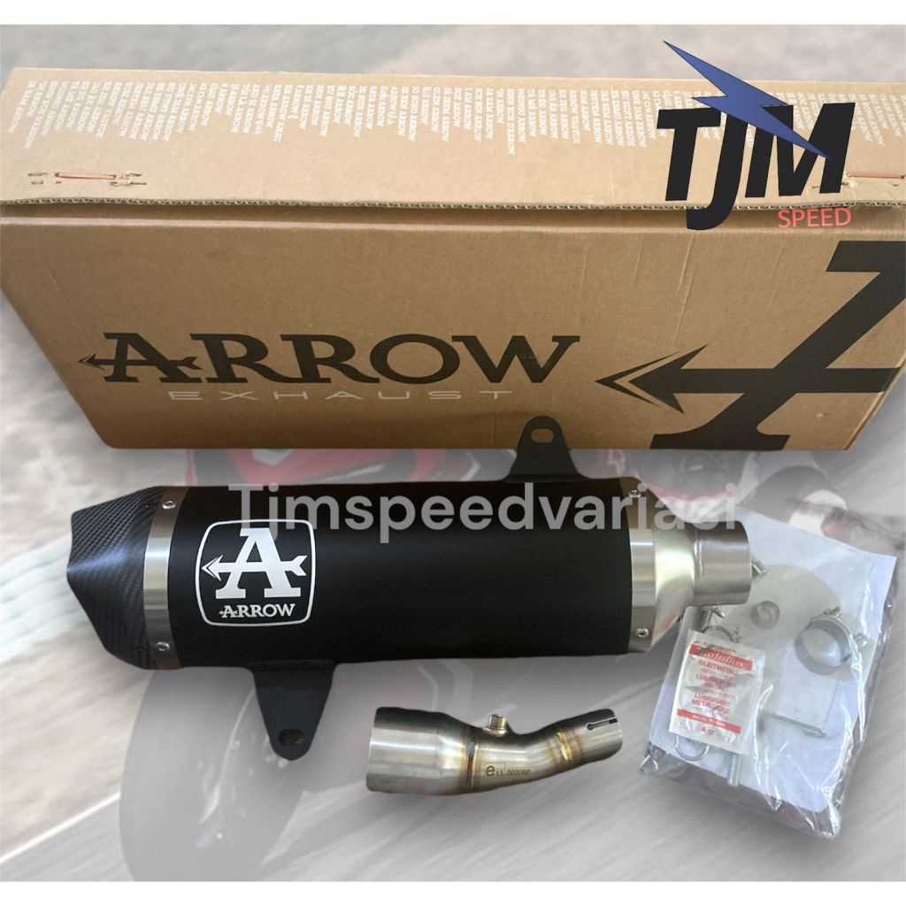 Knalpot Arrow Urban Dark Alumunium Carbon Cap Slip On Yamaha Xmax Old New Original Italy